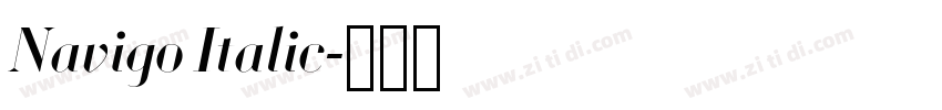 Navigo Italic字体转换